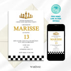 Editable Chess Birthday Invitation Template For Boys & Girls Chess Party Invite Kids Printable Chess Theme Digital Product Instant Download