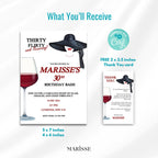 Red & Black 30th Birthday Invitation Template Elegant Digital Party Invite for Her Birthday Invite | 30th Birthday Digital Product