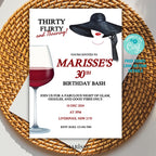 Red & Black 30th Birthday Invitation Template Elegant Digital Party Invite for Her Birthday Invite | 30th Birthday Digital Product