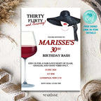 Red & Black 30th Birthday Invitation Template Elegant Digital Party Invite for Her Birthday Invite | 30th Birthday Digital Product