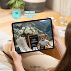 Pregnancy Announcement Template Editable Neutral Baby Reveal Digital Ultrasound Photo Custom Social Media Post Instant Download