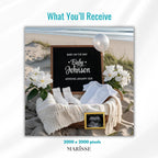 Pregnancy Announcement Template Beach Baby Reveal Social Media Post Editable Digital Download for Birth Announcement  Baby Coming Soon