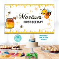 Editable Bee Theme Sign Bee Birthday Banner 1st Bee Day Party Decoration Digital Product Girl Or Boy Birthday Printable Download Template