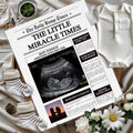 Newspaper Pregnancy Announcement Template | Digital Editable Baby Reveal | Digital Pregnancy News Headline | Miracle Baby Announcement