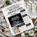Promoted to Grandparents Newspaper Pregnancy Announcement Template | Digital Editable Baby Reveal | Miracle Baby Announcement