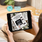 Promoted Sister Pregnancy Announcement Template | Digital Newspaper Baby Reveal | Sibling Baby Announcement | Promoted to Big Sister