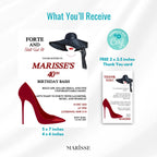 40th Birthday Invitation Template Red High Heel Party Invite Digital Download Glam Birthday Bash Editable Printable