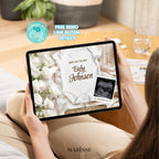 Custom Digital Baby Announcement Template Editable Pregnancy Reveal with Ultrasound Minimalist Gender Neutral Baby Reveal Card