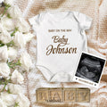 Custom Digital Baby Announcement Template Editable Pregnancy Reveal with Ultrasound Minimalist Gender Neutral Baby Reveal Card