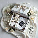 Pregnancy Announcement Gift Box Digital Download For Expecting Parents Baby Reveal Template With Ultrasound Photo And Editable Announcement