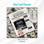 Promoted Brother Pregnancy Announcement Template | Digital Newspaper Baby Reveal | Sibling Baby Announcement | Promoted to Big Brother