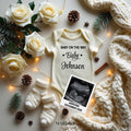 Christmas Winter Cozy Holiday Pregnancy Announcement Template For Expecting Parents Editable Digital Download Personalise Social Media Post