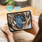 Baby Boy Pregnancy Announcement Template | Editable Digital Baby Reveal | Boho Minimal Gender Neutral Baby News | Social Media Card