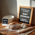 Rustic Sourdough Baby Reveal: Baking Theme Pregnancy Announcement (Digital Download)