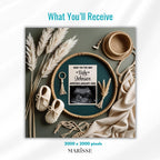 Boho Pregnancy Announcement Template | Editable Digital Baby Reveal Card | Neutral Gender Baby News Social Media Post