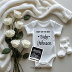 Pregnancy Announcement Template | Baby On The Way Baby Announcement | Neutral Minimalist Editable Digital Download | Social Media Post