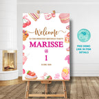 Sweet Treats Birthday Party Welcome Sign Template Editable Printable Candy Dessert Theme Birthday Decoration Digital Download