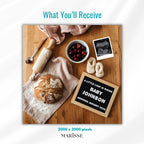 Sourdough Baby Announcement: Rustic Chalkboard Social Media Reveal (Digital Download)