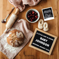 Sourdough Baby Announcement: Rustic Chalkboard Social Media Reveal (Digital Download)