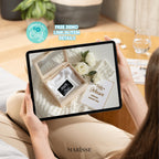 White Roses Pregnancy Announcement Template | Elegant Baby Reveal Digital Download | Modern Neutral Ultrasound Prop for Social Media Posting