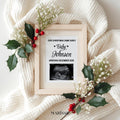 Christmas Pregnancy Announcement Template | Holiday Baby Reveal Digital Download | Editable Ultrasound Prop for Social Media & Cards