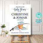 Nautical Sardines Baby Shower Welcome Sign (Digital Download)