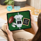 Football Pregnancy Announcement: Touchdown Baby Reveal (Digital Download)