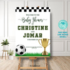 Soccer Baby Shower Welcome Sign: Sports Theme Decor (Digital Download)