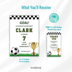 Soccer Birthday Invitation | Editable Sports Party Invite | Goal Soccer Theme Digital Template  Boys Football Kids Birthday Digital Download