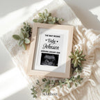 Neutral Succulent Pregnancy Announcement Template Minimalist Baby Reveal Digital Download Editable Greenery Ultrasound Prop for Social Media