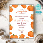 Little Pumpkin Baby Shower Invitation, Fall Baby Shower Invite, Autumn Pumpkin Theme, Gender Neutral Baby Shower Template, Digital Download