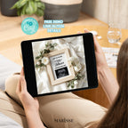 Minimalist Pregnancy Announcement Template | Gender-Neutral Baby Reveal Photo Prop | Neutral Ultrasound Frame Digital Download