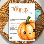 Our Little Pumpkin Baby Shower Invitation | Autumn Pumpkin Baby Shower Template | Editable  Digital Download | Gender Neutral Fall Theme