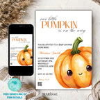 Our Little Pumpkin Baby Shower Invitation | Autumn Pumpkin Baby Shower Template | Editable  Digital Download | Gender Neutral Fall Theme