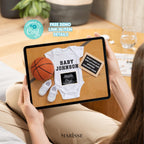 Basketball Baby Announcement Template: Draft Pick Reveal (Digital Download)
