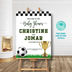 Soccer Baby Shower Welcome Sign: Sports Theme Decor (Digital Download)
