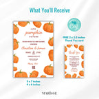 Little Pumpkin Baby Shower Invitation, Fall Baby Shower Invite, Autumn Pumpkin Theme, Gender Neutral Baby Shower Template, Digital Download