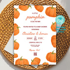 Little Pumpkin Baby Shower Invitation, Fall Baby Shower Invite, Autumn Pumpkin Theme, Gender Neutral Baby Shower Template, Digital Download